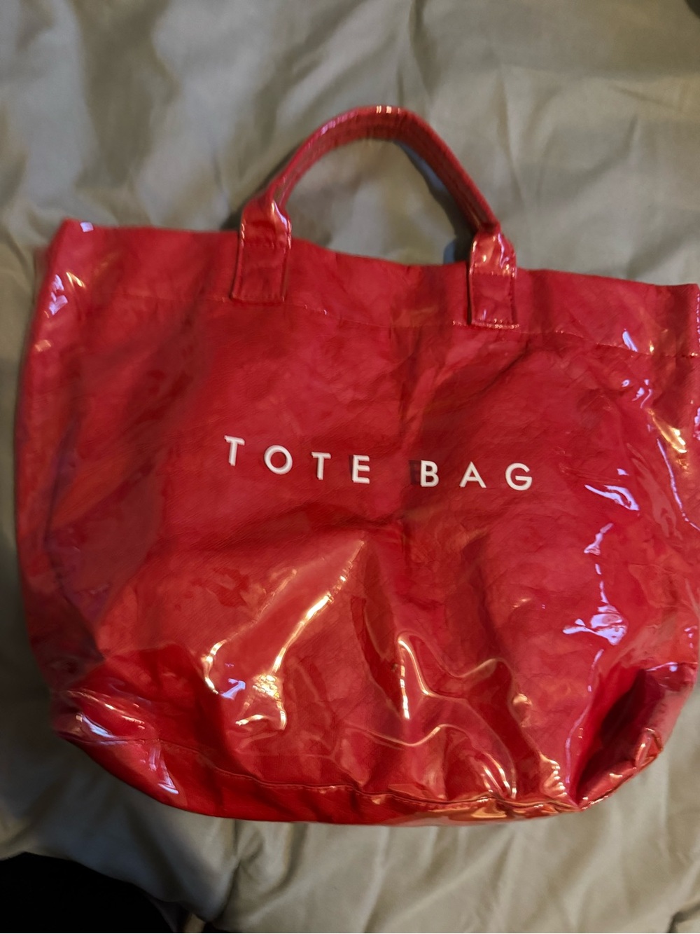 Red Glossy Tote Bag - Everyday Carry